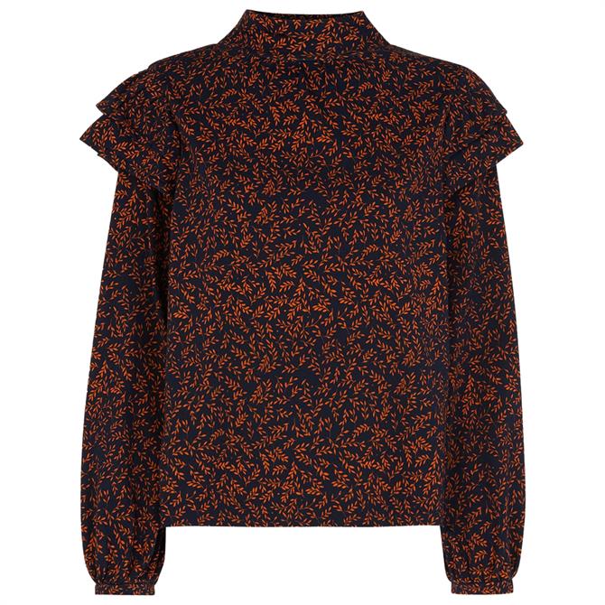 Whistles Autumn Leaves Jersey Top